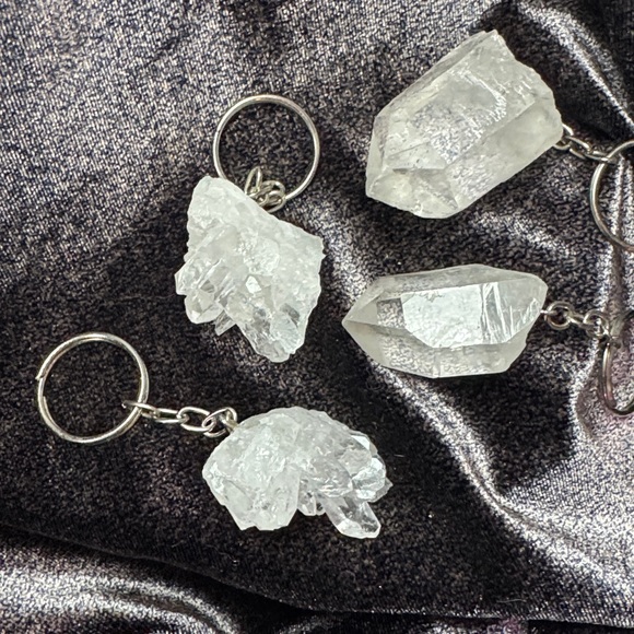 Other - 4 Clear Quartz Crystal Keychains NWOT - FREE SHIPPING